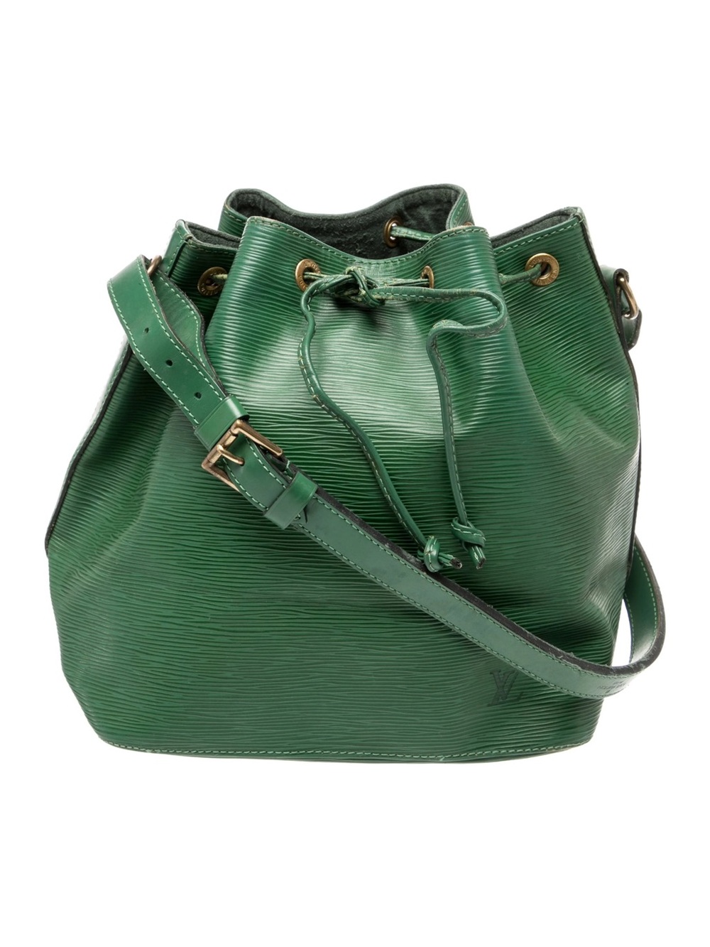 Louis Vuitton Green Epi Leather Drawstring Bucket Shoulder Bag